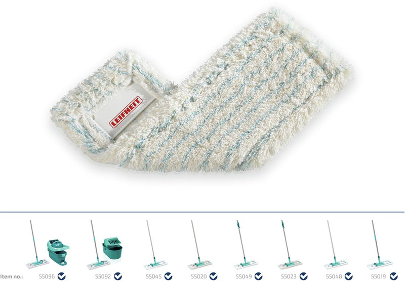 Leifheit profi xl vloerwisser overtrek - 42 cm - cotton plus - 2 stuks