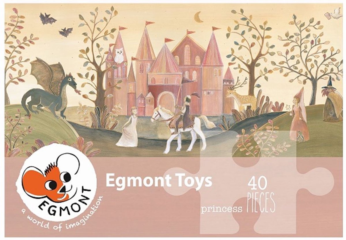 Egmont toys prinses vloerpuzzel karton 40 stukjes 80x35 cm.