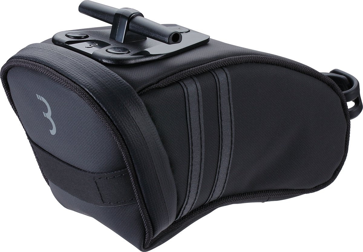 Bbb cycling curvepack reflect saddle bag bicycle - road bike bag tarpaulin - reflective bag - black - size l - bsb-13l