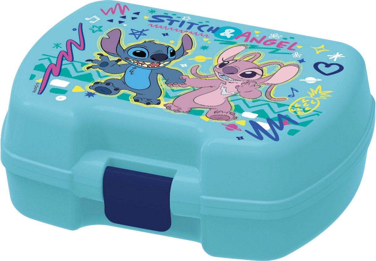 Portapranzo Stitch della Stor Disney – portapranzo premium per bambini dai 4 anni – ermetico – senza BPA – azzurro