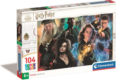 Clementoni - puzzle - 104 pezzi - harry potter - puzzle per bambini - dai 6 anni