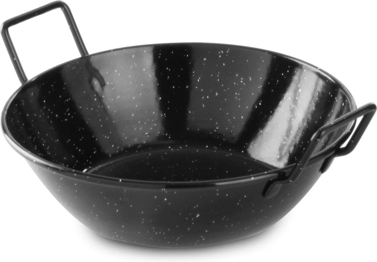 Paelleras esmaltadas Hendi – modelo hondo – ⌀205x (h) 57 mm – apto para varias cocinas – apto para lavavajillas