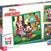 Clementoni puzzle puzzle super color quadrato Topolino e amici, 3x48st.