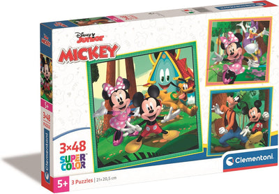 Clementoni puzzle puzzle super color quadrato Topolino e amici, 3x48st.