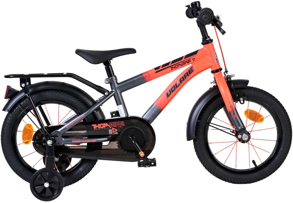 Bicicletta per bambini Volare thombike - ragazzi - 14 pollici - grigio arancione