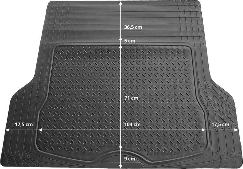 Tappetino universale in gomma per bagagliaio Cargoods (137x108 cm) ideale da utilizzare. antiscivolo e protezione dello spazio del bagagliaio.
