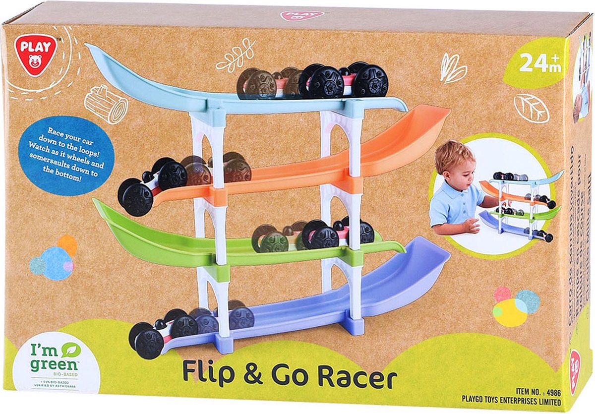 Gioca a Biobased Flip and Go Autoracebaan, 11dlg.