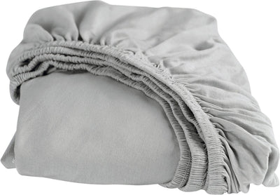 Cinderella fitted sheet - suitable for box spring - jersey - 80 90x220 or 100x200 cm - up to 25 cm - light gray