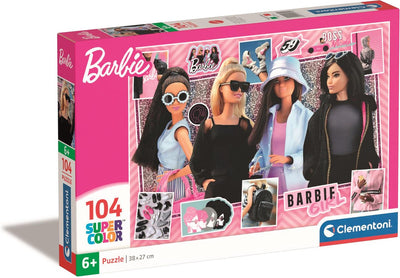Clementoni - puzzle per bambini - 104 pezzi - barbie - puzzle da 6 anni
