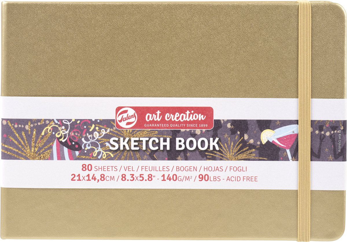 Talens art creation schetsboek witgoud 21 x 14.8 cm 140 g 80 vellen