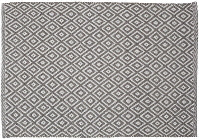 Sealskin trellis badmat 60x90 cm - katoen - grijs