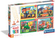 Clementoni - kinderpuzzel 4 in 1 - busy at work - 12, 16, 20 en 24 stukjes - puzzel vanaf 3 jaar