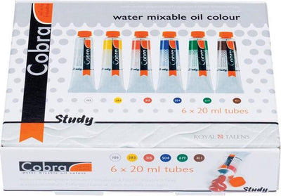 Set di colori a olio Cobra Study 6 x 20 ml