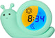 Alecto baby bc110gn simon - trainer per il sonno - luce notturna - sveglia per bambini - verde menta