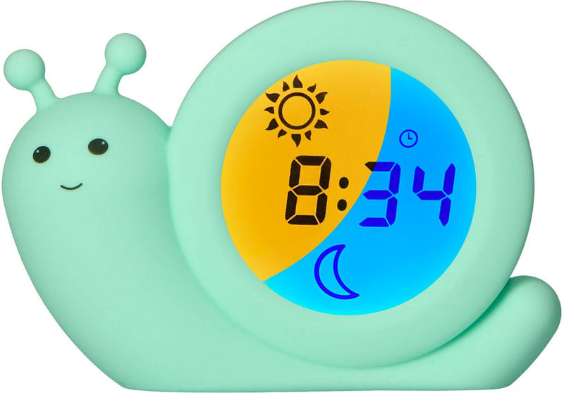 Alecto baby bc110gn simon - trainer per il sonno - luce notturna - sveglia per bambini - verde menta
