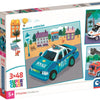 Clementoni Jigsaw Puzzle Super Color Square Services de emergencia, 3x48st.
