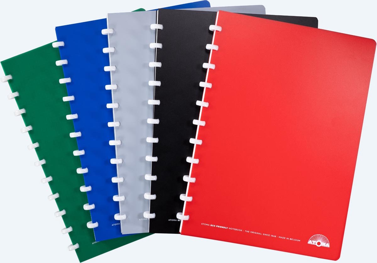 Cuaderno ecológico Atoma, ft a4, 144 páginas, rayado, colores surtidos
