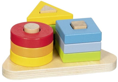 Gioco di smistamento triangolare in legno Goki