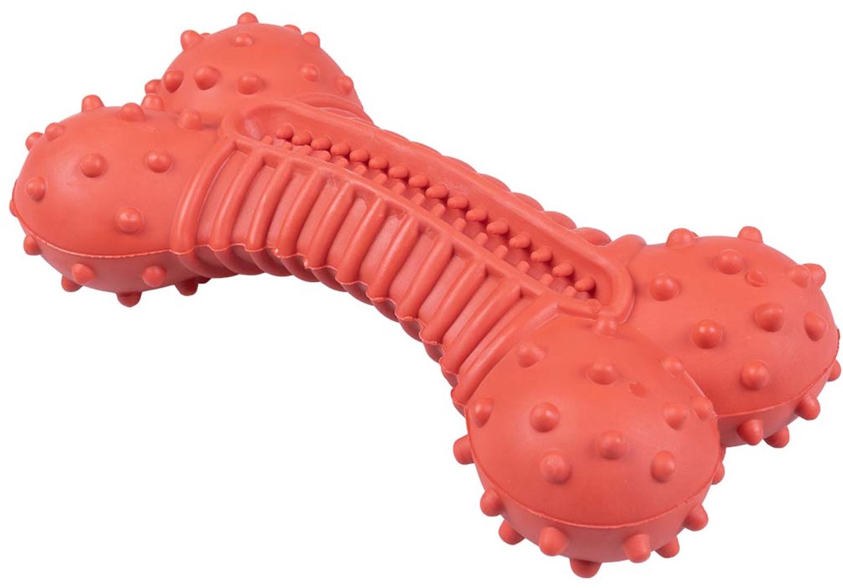 Duvo plus gioco da masticare griplay gamba curva per cani 12x10x5,5 cm rosso
