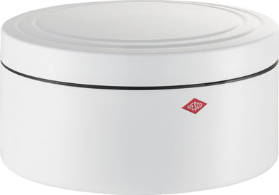 Scatola pasticceria Wesco linea classica con coperchio | 4 litri | metallo - bianco opaco | scatola di biscotti