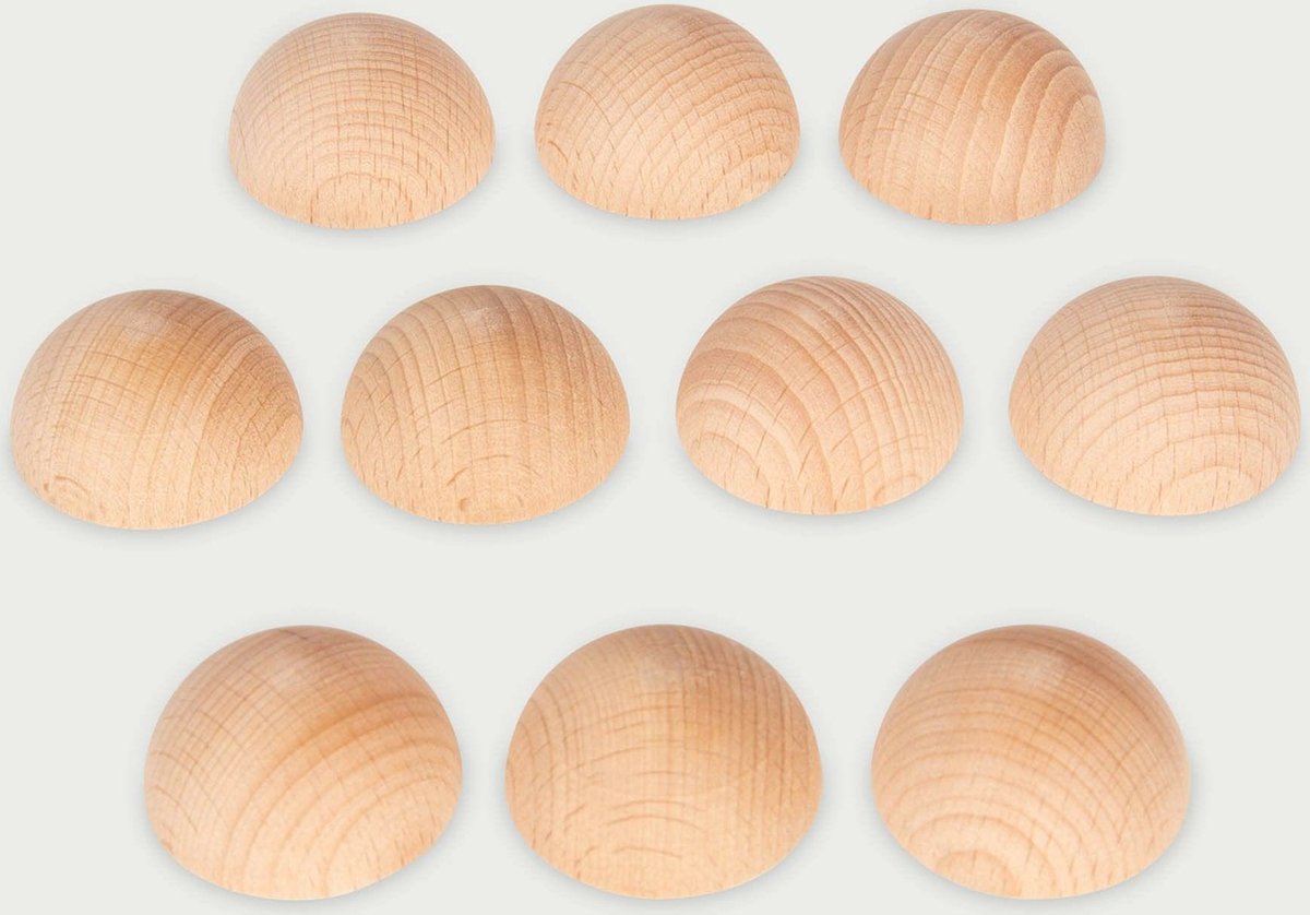 Tickit® semiesferas de madera natural