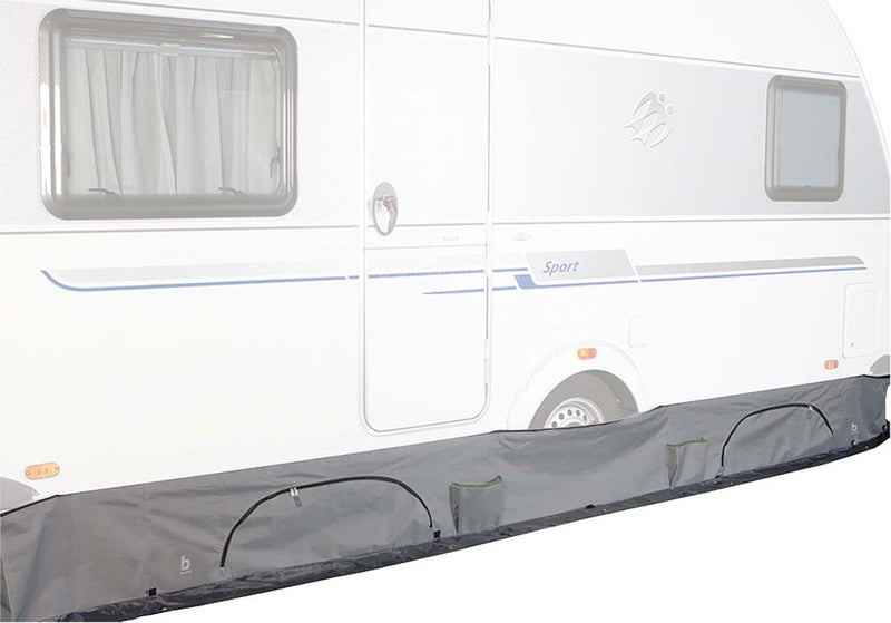 Bo-camp - caravan tochtstrook - universeel deluxe - met opbergvak