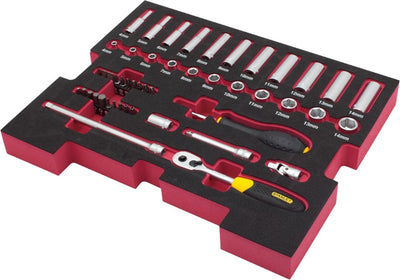 Set di prese Stanley Fatmax da 48 pezzi, 1/4, con inserto tstak