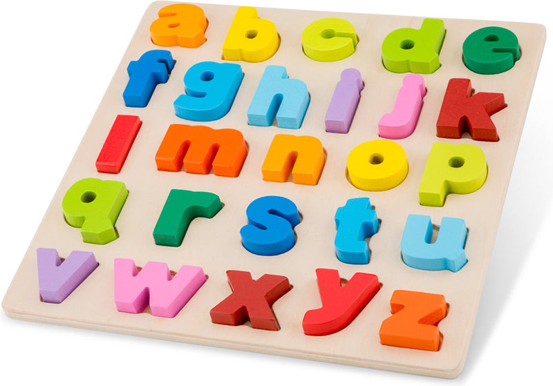 New Classic Toys ® puzzle alfabetico in legno - lettere minuscole ABC dalla A alla M Z - puzzle educativo colorato - alfabeto didattico - giocattoli per bambini - a partire da 24 mesi