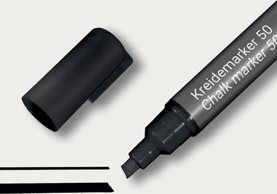 Sigel chalk marker - chisel point - 1-5mm - black - si-ba180
