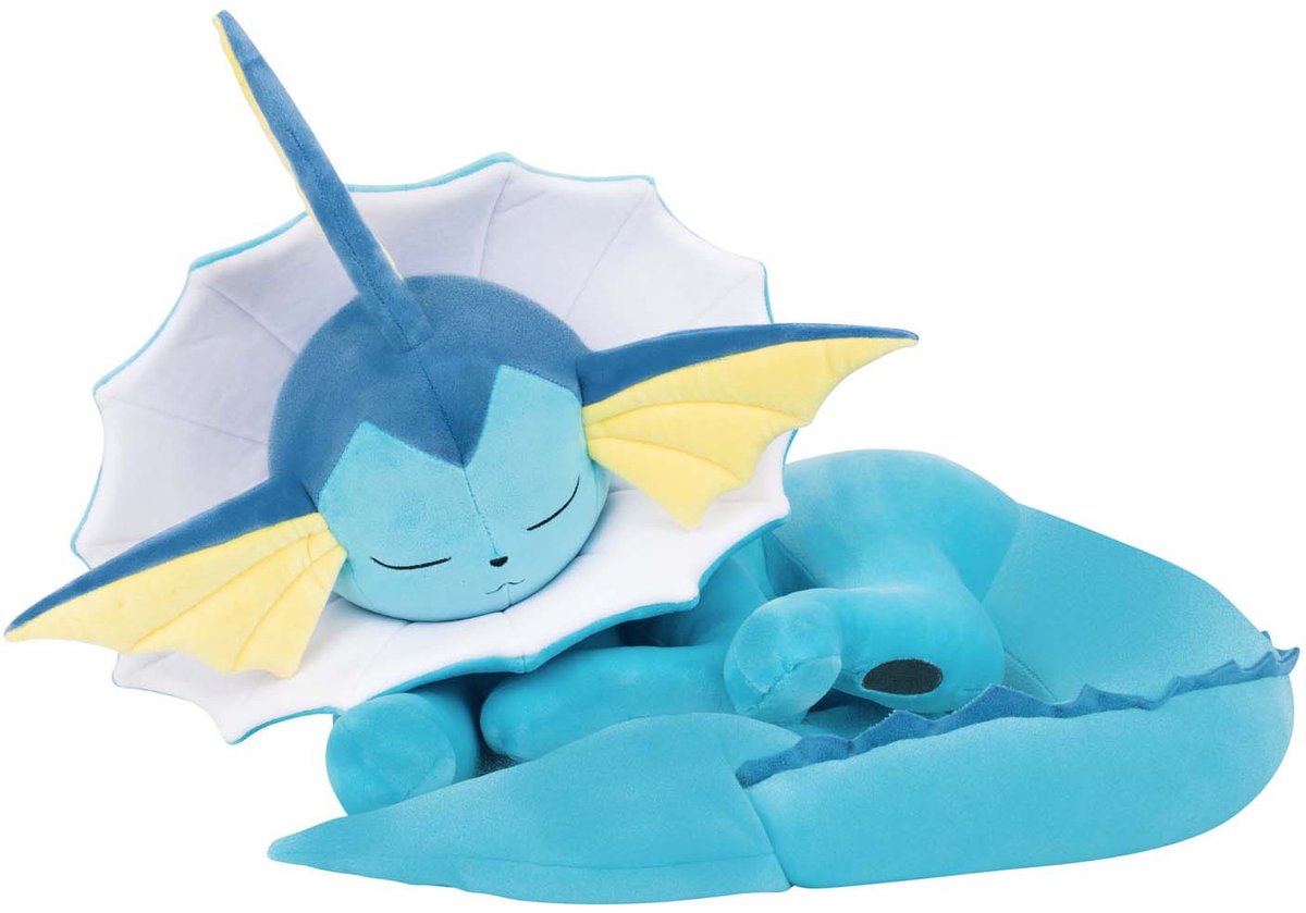 Jazwares Pokemon peluche peluche addormentato Vaporon - 45 cm