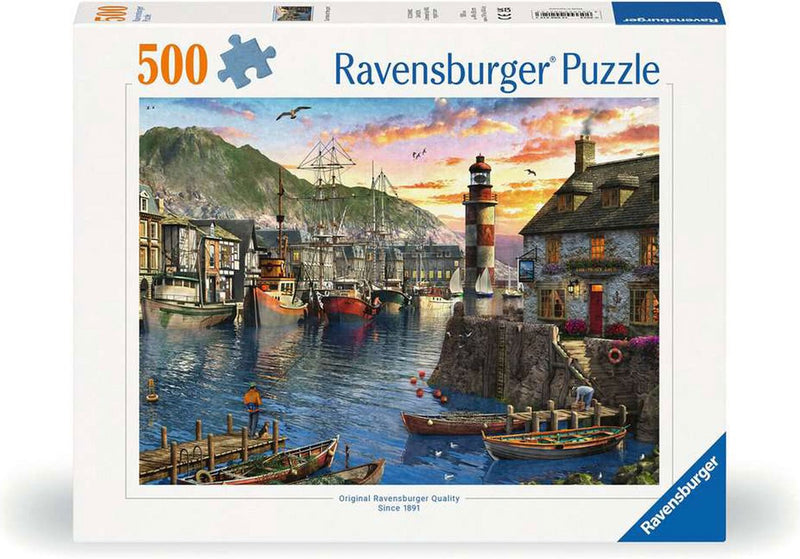 Ravensburger Jigsaw Puzzle por la mañana en el puerto, 500º.