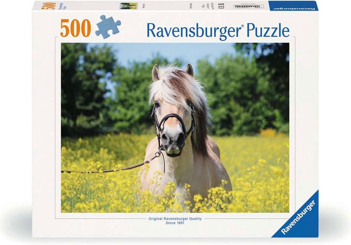Puzzle Ravensburger paesaggio cavallo 500 pezzi per adulti.