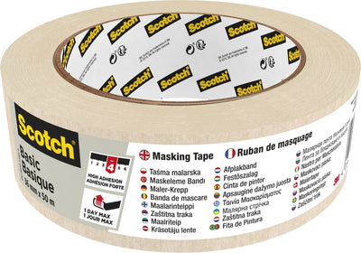 Scotch masking tape basic 36mmx50m beige | 16 pieces