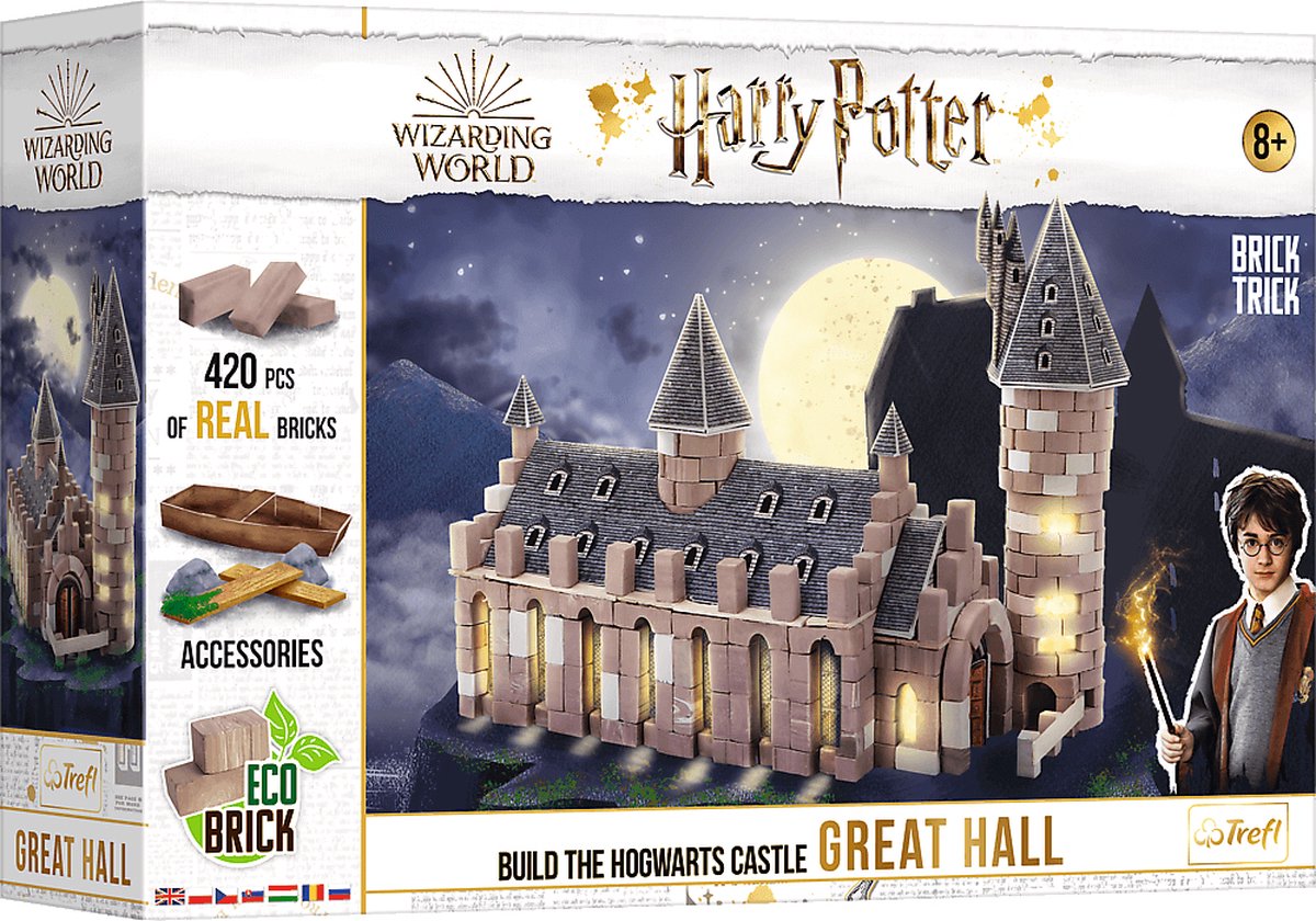Trefl brick trick harry potter great hall framepuzzel 420 stuk(s) televisie films