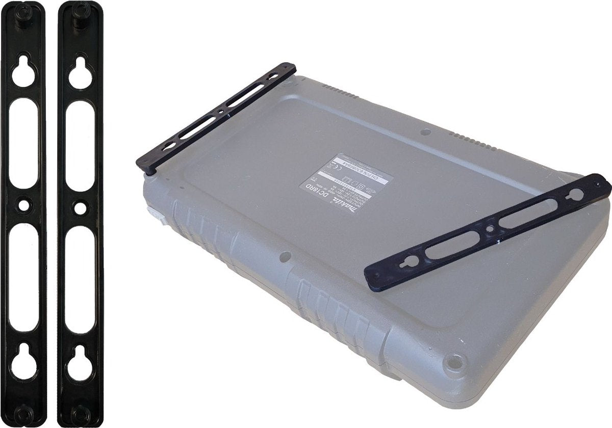 Supporto per caricabatterie Stealthmounts CMC-MK-B per caricabatterie Makita 18V LXT duo | nero | Confezione da 2 - cmc-mk-b