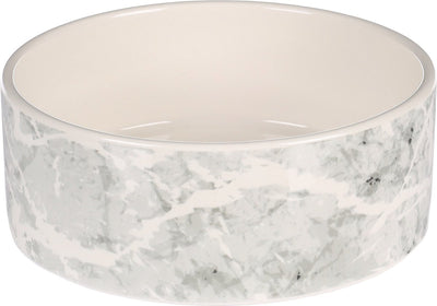 Comedero de cerámica Flamingo marmi blanco gris - comedero para perros - ø16,5 cm