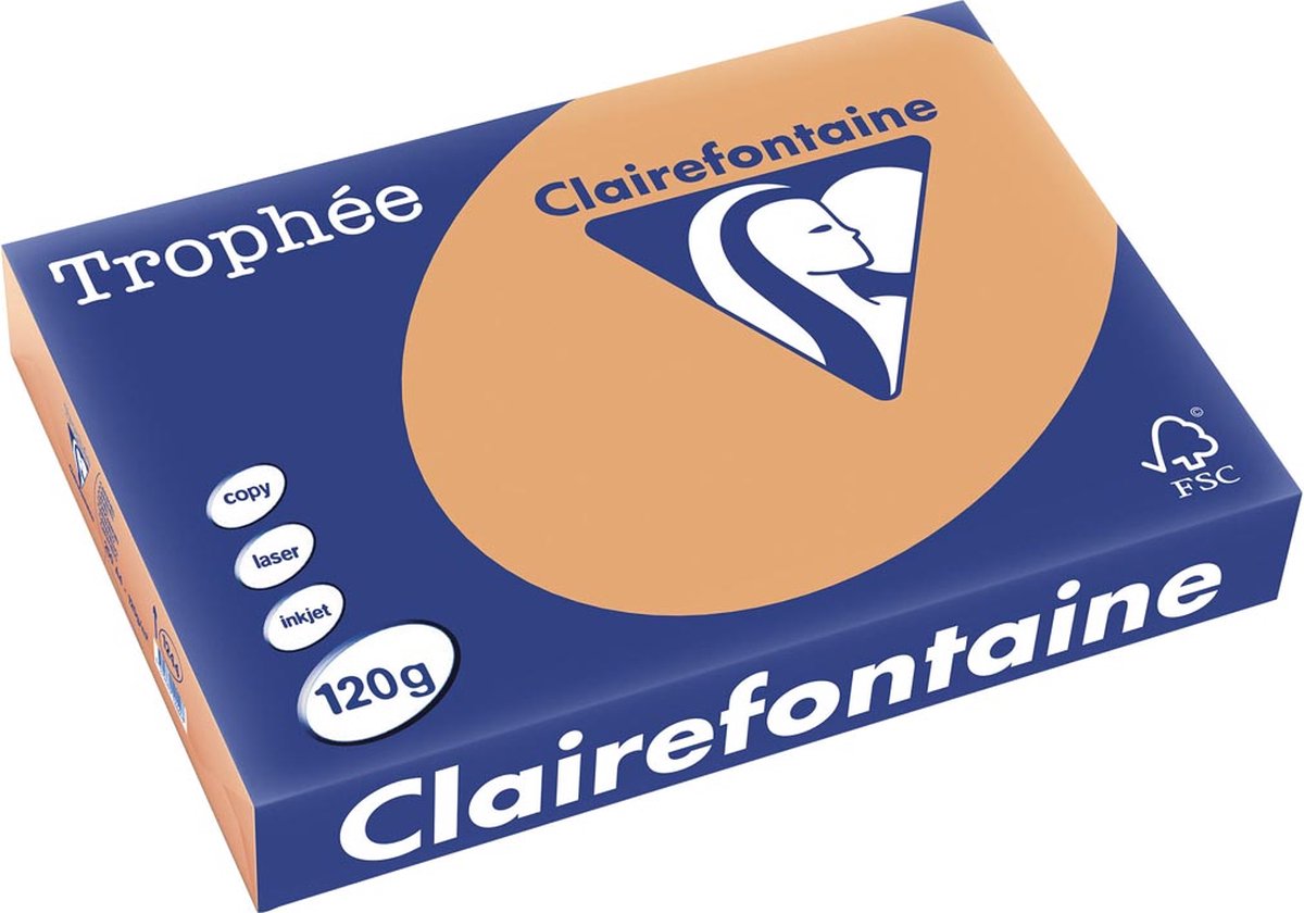 Trofeo Clairefontaine pastel | papel de colores | a4 | 120g | 250 hojas | marrón moca