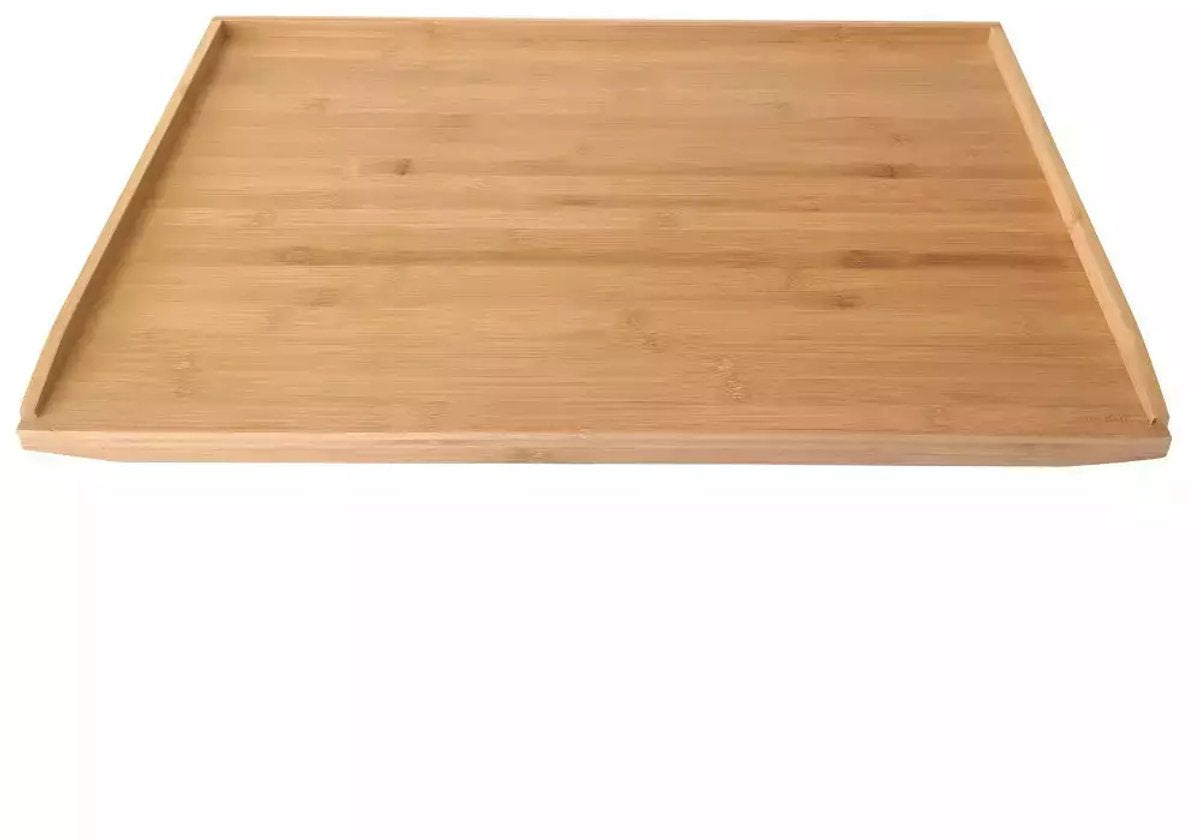Tabla de cortar de bambú Kinghoff kh-1683, tabla para servir | tamaño grande 55x43 cm | tabla de cortar con borde elevado | para masa, pasta y verduras