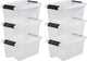 Bauletto portaoggetti Iris New - 5 l - plastica - nero trasparente - set da 6