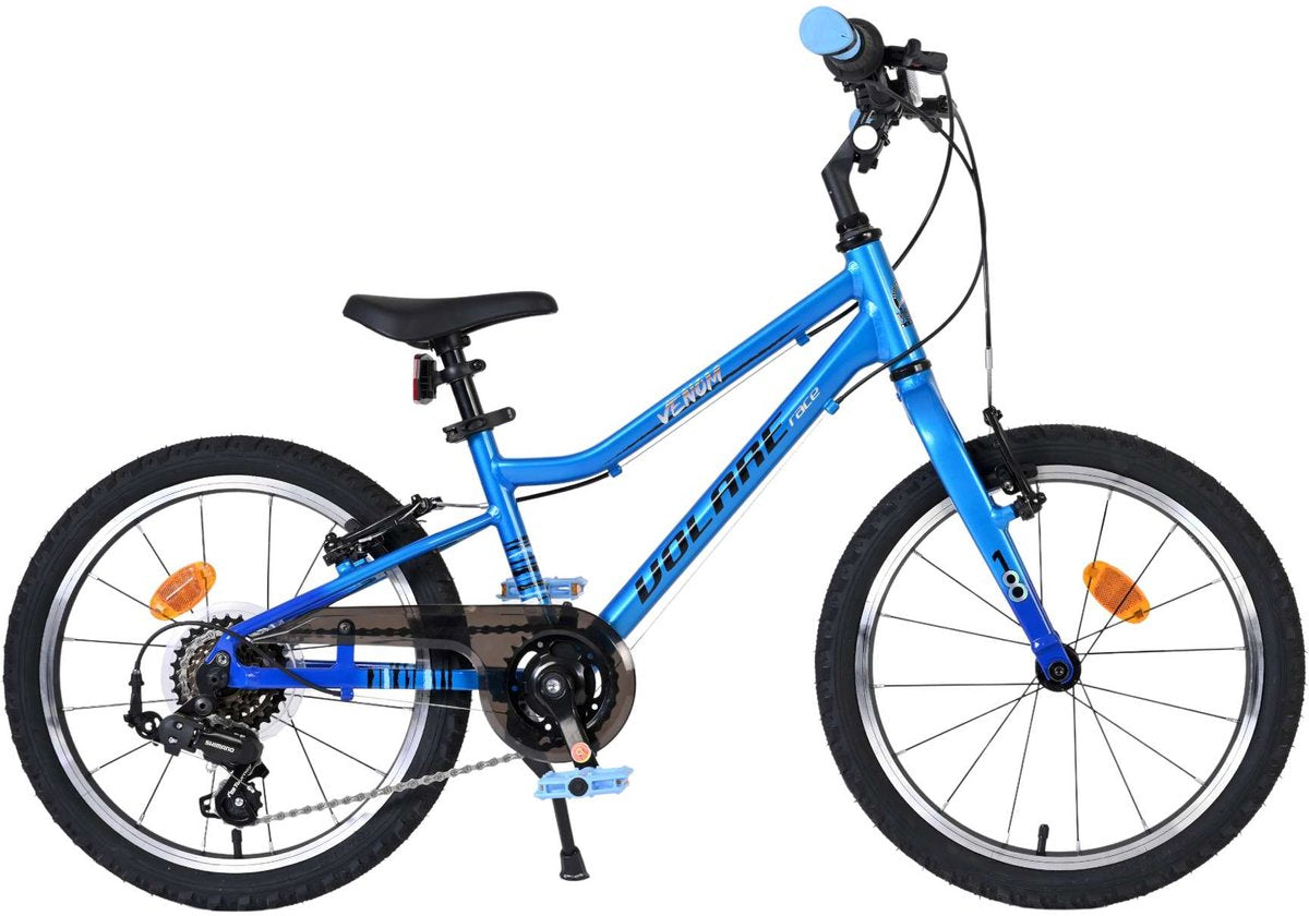Volare venom kinderfiets - jongens - 18 inch - 6 speed - blauw - twee handremmen
