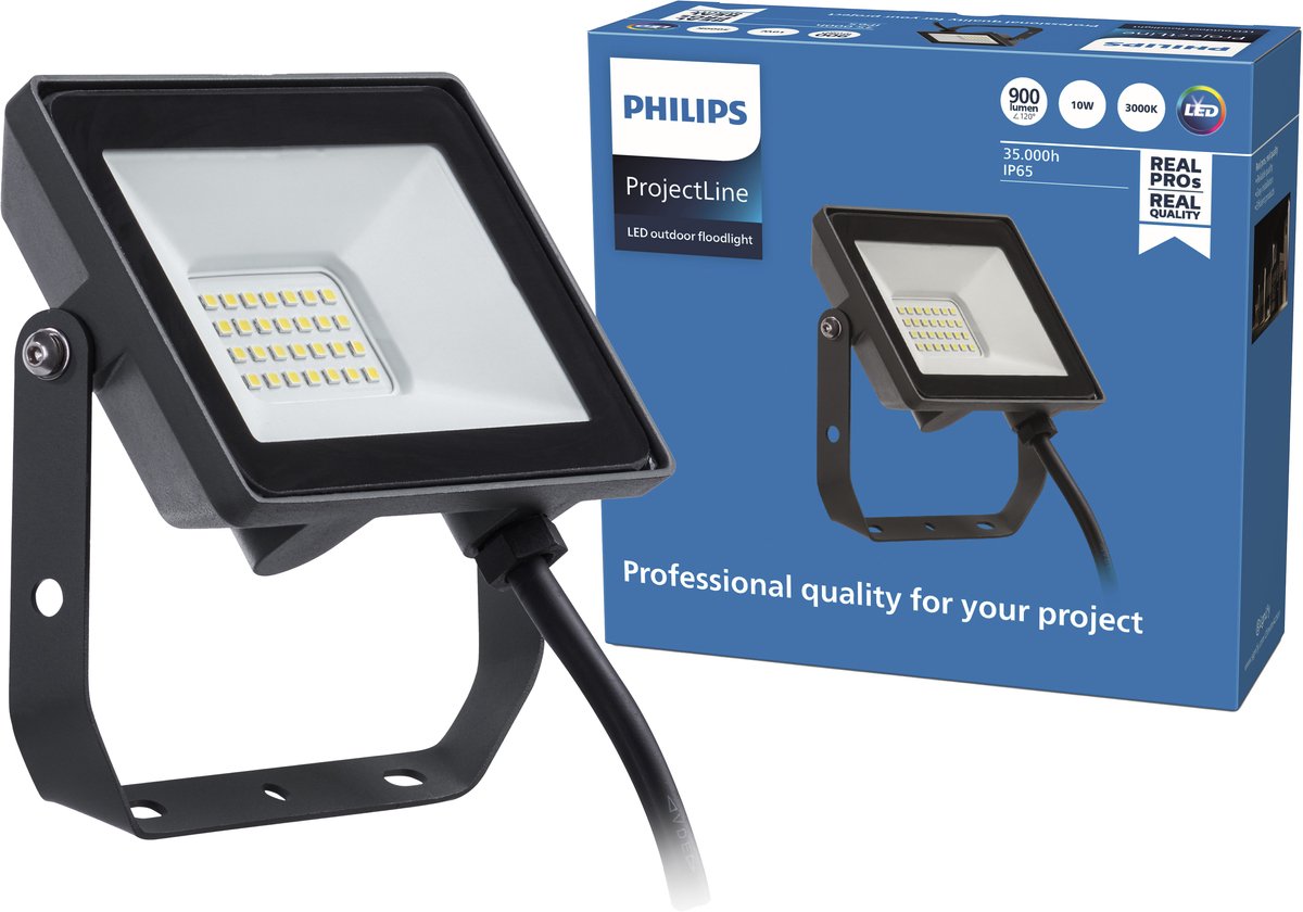 Faretto Philips LED Philips Projectline - 10 W - luce bianca calda