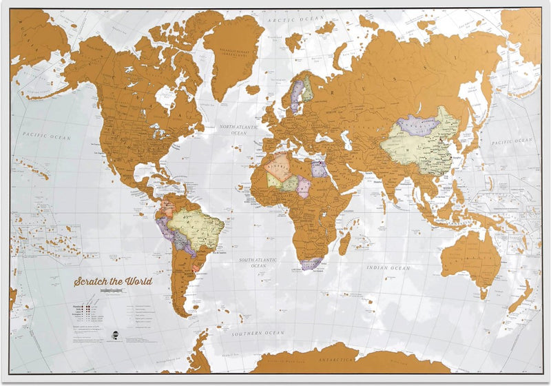 Mappe internazionali gratta e vinci il mondo® - Versione inglese con finitura lussuosa -