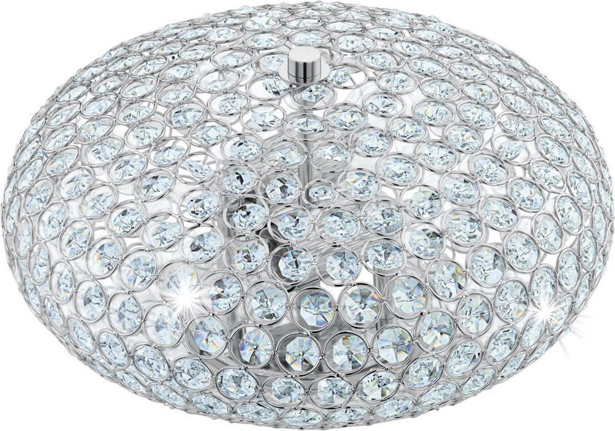Eglo clemente - plafondlamp - 2 lichts - ø350mm. - chroom - helder