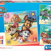 Clementoni legpuzzel super color vierkant paw patrol, 3x48st.