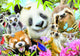 Educa puzzle amigos ojos negros selfie 300 piezas animales.