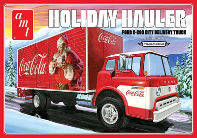 Amt modelbouwpakket auto - 1459 holiday hauler ford c600 city delivery truck - amerikaanse vrachtwagen plastic - 1:25 - modelbouw