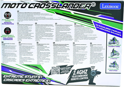 Lexibook Moto Crosslander® 2.4GHz, acrobacias extremas con efectos de luz.