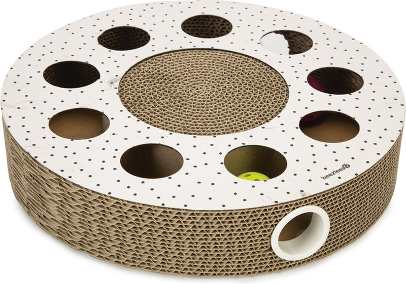 Beeztees hide krabspeelgoed karton 35 x 35 x 7 cm