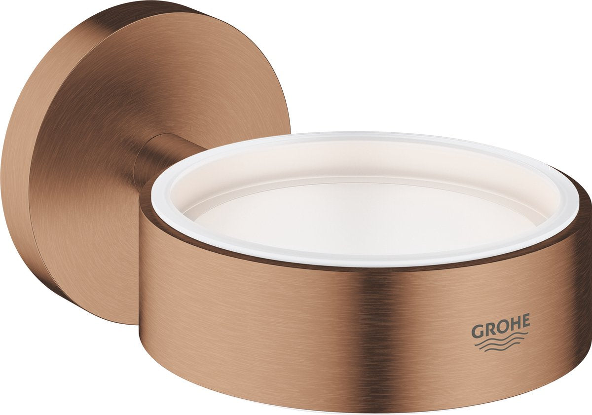 Soporte Grohe Essentials para dispensador de jabón o vaso - montaje en pared - oro atardecer (bronce mate)