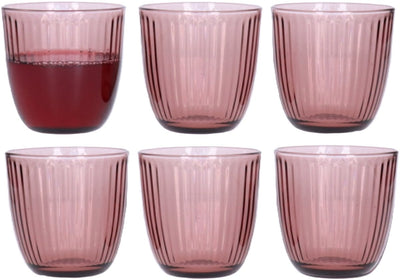Línea de vidrio 29 Cl Pink Juego de 6 Bormioli Rocco